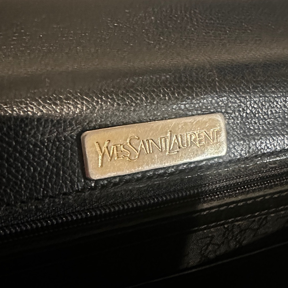 SAINT LAURENT Briefcase Leather Black AUTHENTIC - Picture 13 of 17